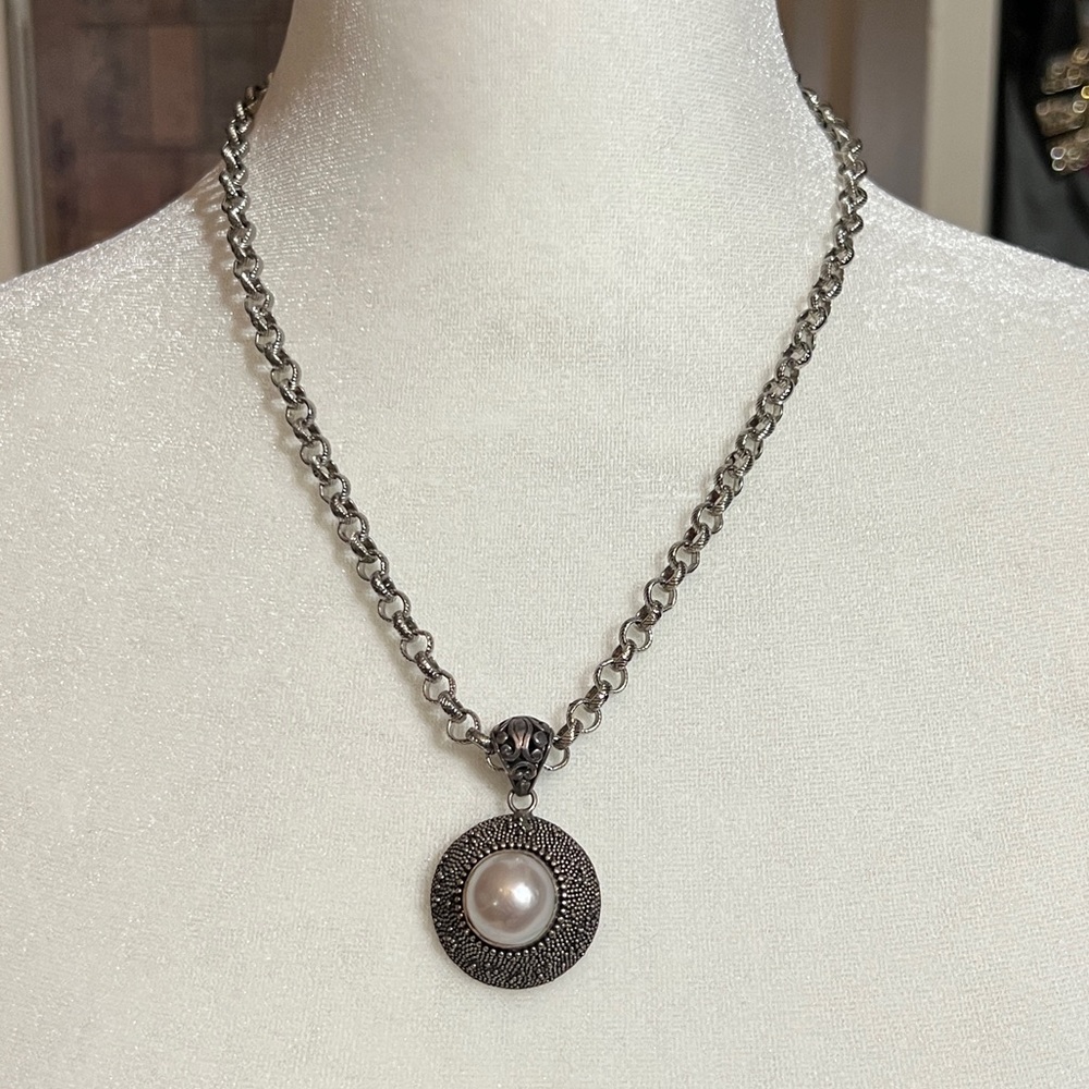 Mabe Pearl and Sterling Silver Pendant